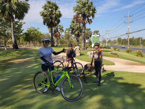 สนามกอล์ฟ กบินทร์บุรี สปอร์ตคลับ Kbsc 3 people bicycle and outdoors สนามกอล์ฟ กบินทร์บุรี สปอร์ตคลับ Kbsc 3 people bicycle and outdoors