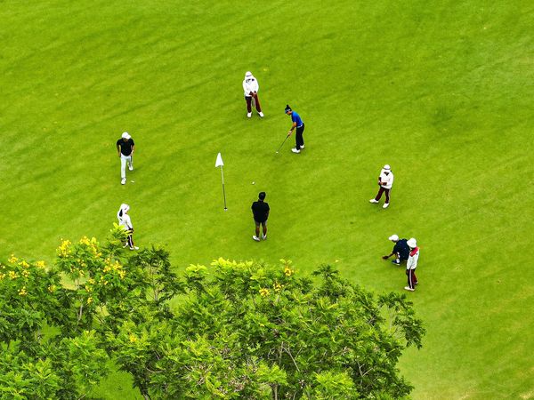 สนามกอล์ฟ กบินทร์บุรี สปอร์ตคลับ Kbsc 7 people people golfing golf cart and golf course