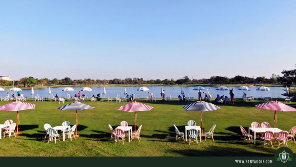 Panya Indra Golf Club lake and grass