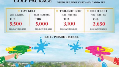Happy Songkran Festival with special golf promotion at Summit Windmill Golf Club &amp; Residence. Call 02-750-2112