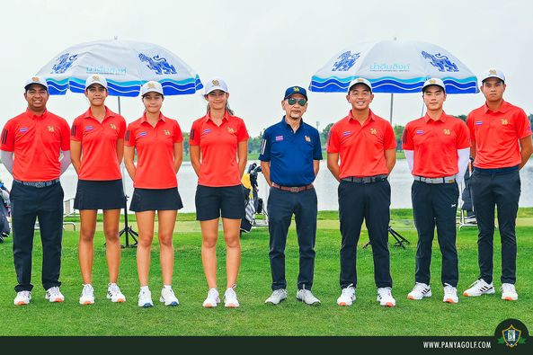 Panya Indra Golf Club 8 people people golfing golf course and text