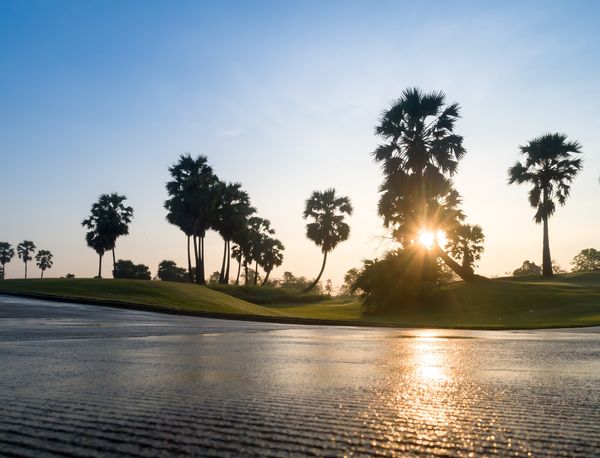 Nikanti Golf Club Nakhon Pathom golf golf course nature and twilight