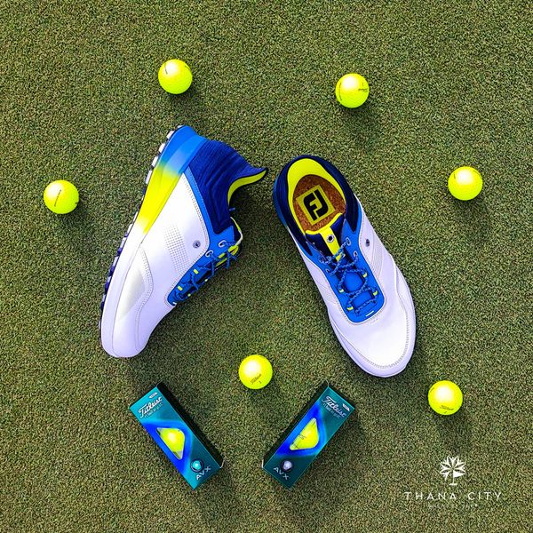 Thana City Country Club tennis golf cleats and text