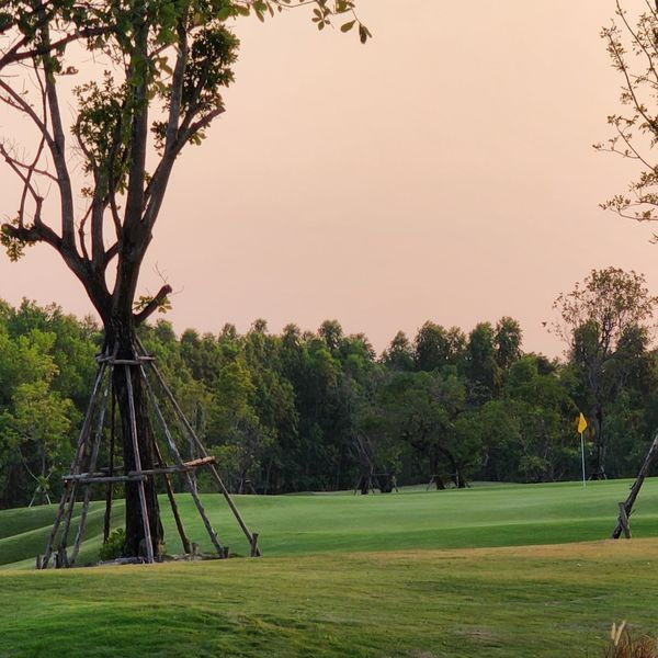 Siam Country Club Bangkok golf golf cart golf course and twilight