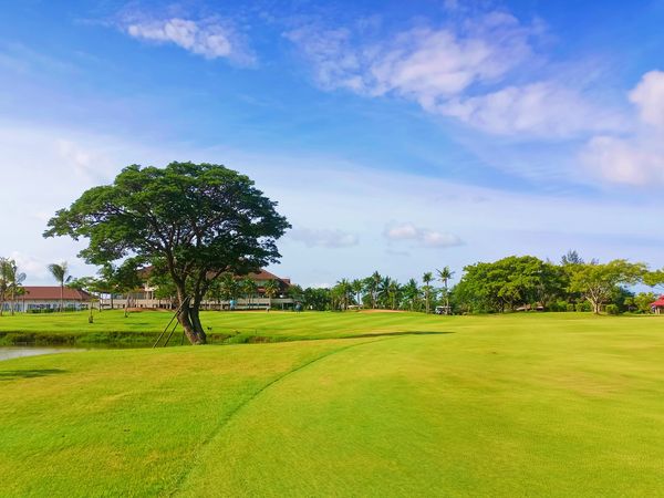 Bangpakong Riverside Country Club golf golf cart and golf course