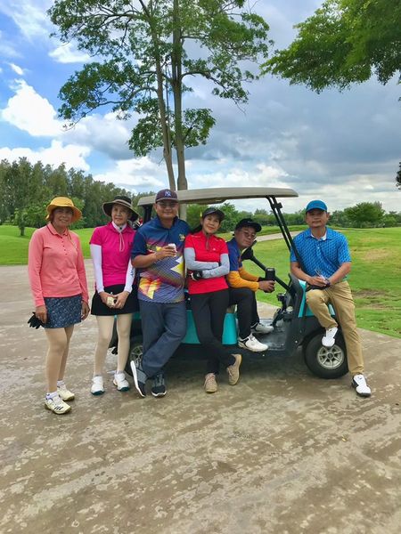The Pine Golf Club 6 people people golfing golf cart and golf course-5