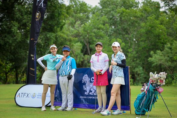 สนามกอล์ฟไดนาสตี้ แอนด์ คันทรีคลับ Dynasty Golf amp Country Club 4 people people golfing golf cart golf course and text
