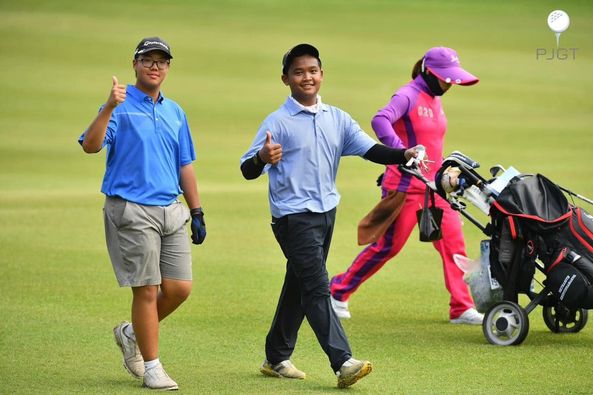 Lotus Valley Golf Resort 3 people people golfing golf course and text