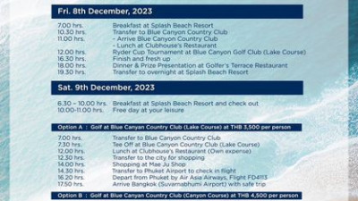 Final call for you to join Alpine Exclusive Golf Trip to Phuket