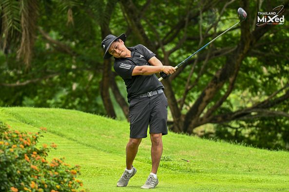 Gassan Khuntan Golf amp Resort Thailand 1 person golfing golf course and text-5