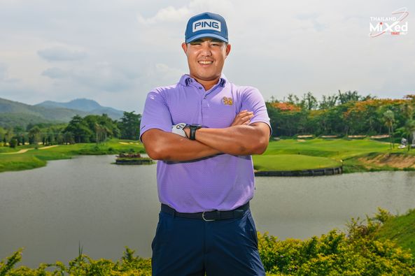 Gassan Khuntan Golf amp Resort Thailand 1 person golfing golf course and text-3