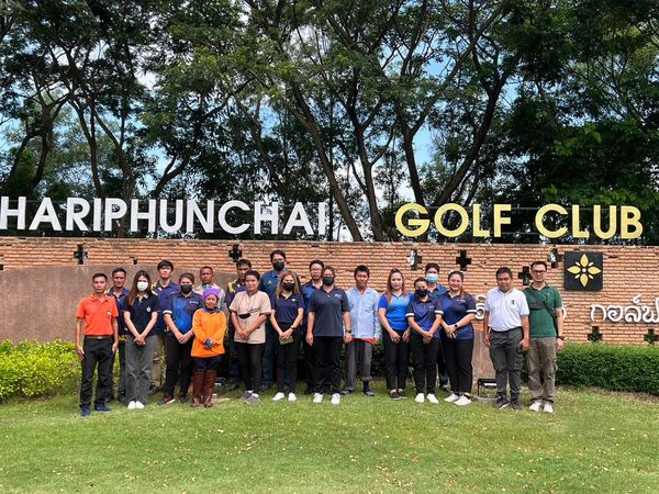 สนามกอล์ฟหริภุญชัย กอล์ฟคลับ 14 people people golfing golf cart golf course and text