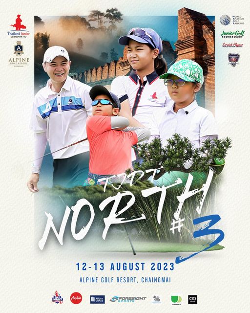 Alpinegolfresort Chiangmai 4 people people golfing people playing tennis and text