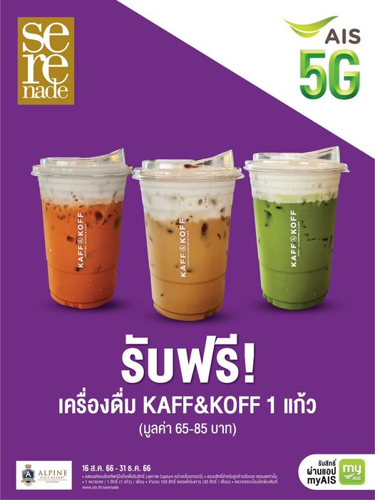 Alpinegolfresort Chiangmai drink and text