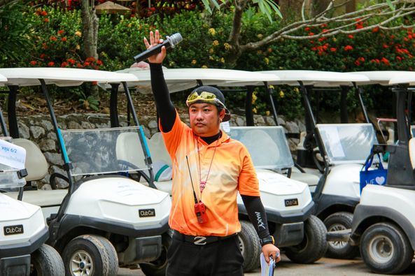 Gassan Khuntan Golf amp Resort Thailand 1 person golfing golf cart golf course and text
