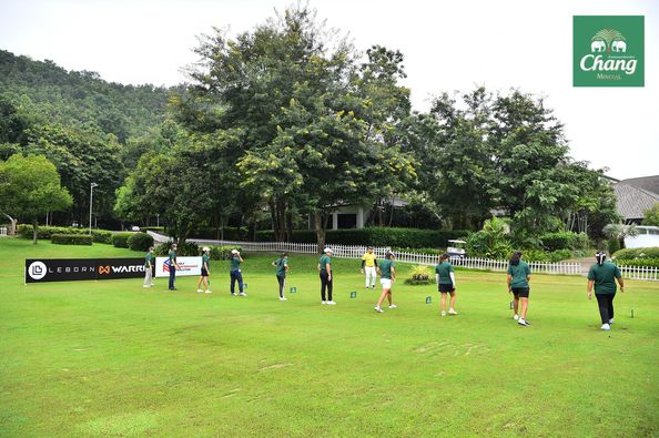 Alpinegolfresort Chiangmai 11 people people playing football people playing soccer grass and text