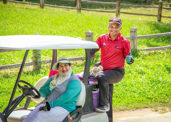 Gassan Khuntan Golf amp Resort Thailand nbsp 2 people people golfing golf cart and golf course