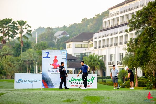 Alpinegolfresort Chiangmai nbsp 4 people people golfing golf course and BFG Thailand Developmen To FORESIGHT SPORTS Junion SCOREB Golf RD RANKED TOUR MENT