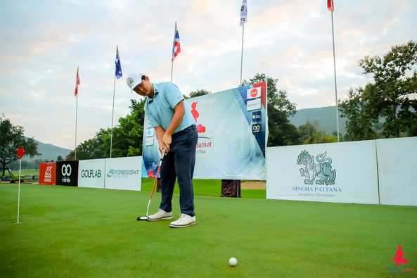 Alpinegolfresort Chiangmai nbsp 1 person golfing golf course and text