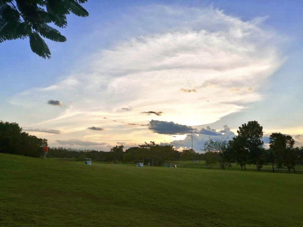 สนามกอล์ฟหริภุญชัย กอล์ฟคลับ nbsp twilight horizon cloud tree golf course and grass