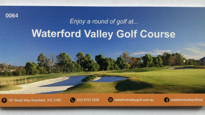 Looking for last minute Christmas gifts for your family and friends ? Waterford Valley Golf Course vouchers are a great gift idea. Vouchers can be tailored to suit your needs. Please give us a call 03 97533200 or drop in to the clubhouse to organise your 