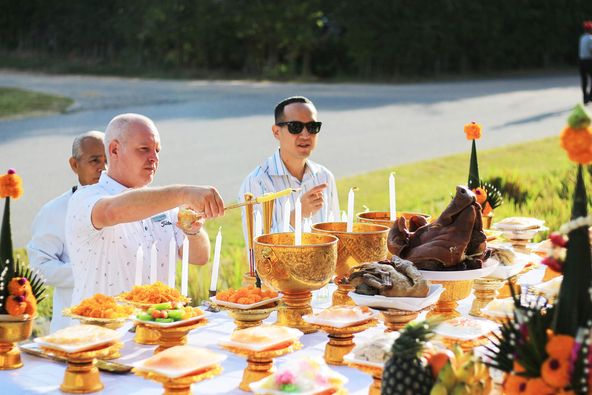 Banyan Golf Club Hua Hin 3 people food and outdoors Banyan Golf Club Hua Hin 3 people food and outdoors