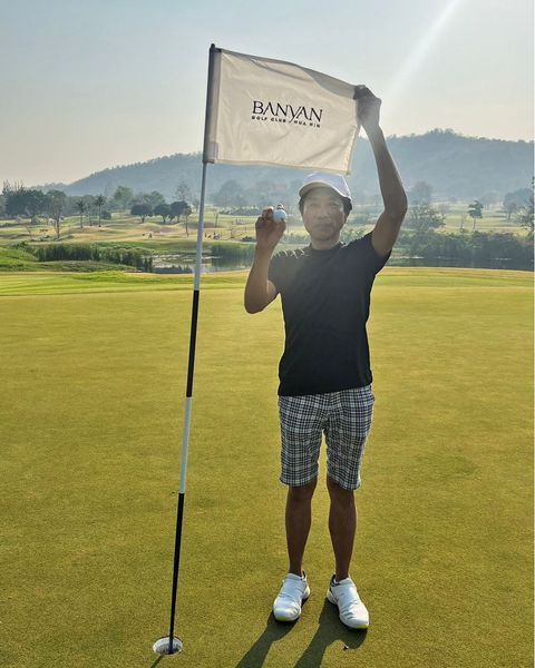 Banyan Golf Club Hua Hin 1 person standing and golf course