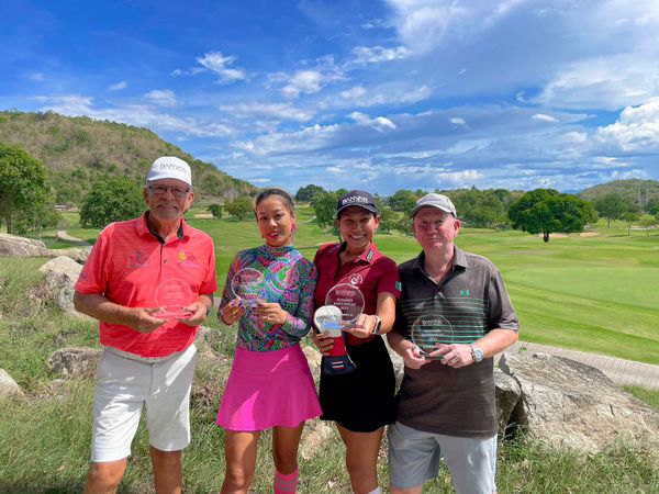 Banyan Golf Club Hua Hin 4 people people golfing golf course and text