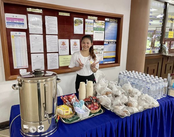 Royal Hua Hin Golf Course 1 person tea maker drink and text