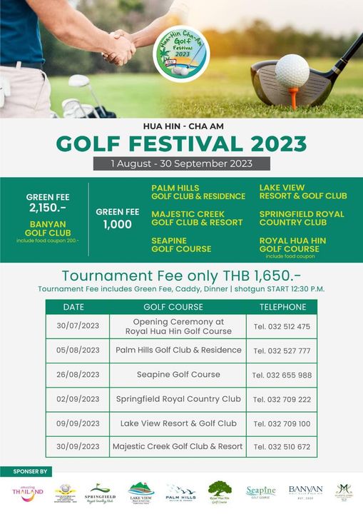 Royal Hua Hin Golf Course 1 person golfing and text
