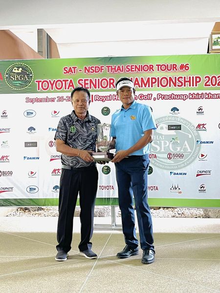 Royal Hua Hin Golf Course 2 people people golfing golf course and SAT NSDF THAI SENIOR TOUR 6 SPGA TOYOTA SENIOR AMPIONSHIP 20 September 26 28 Royal H Golf Prachuap khiri khan PHOTC NSOF DAIKIN CHLPHO MK SOGO S MHAI ISPGA DAIKIN OTA SOGO 0 CHUPHOTE DAIKIN TOYOTA CHUPHOTC YOTA NSDE