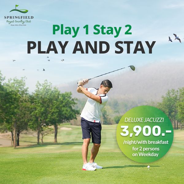 Springfield Royal Country Club 1 person golfing golf course and SPRINGFIELD Royal Country Club Play 1 Stay 2 PLAY AND STAY DELUXE JACUZZI 3 900 night with breakfast for 2persons on Weekday