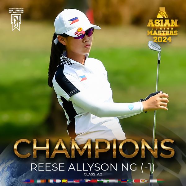 Black Mountain Golf Club nbsp 1 person golfing and TI THA BIA LASNGRATION SRECATIEH JUNIOR JUNIOR ASIAN JUNIOR MASTERS 2024 CHAMPIONS REESE ALLYSON NG 1 CLASS AG