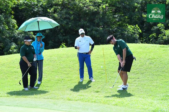 Panoramagolfclub 4 people people golfing golf cart golf course and text
