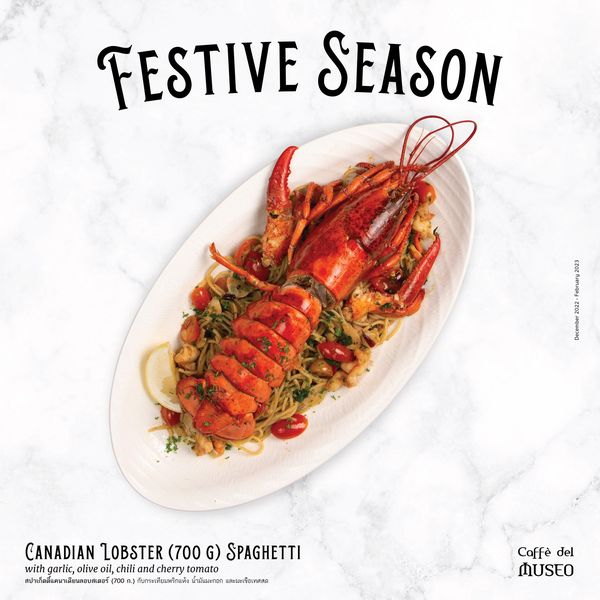 crustacean food and FESTIVE SEASON CANADIAN LOBSTER 700 G SPAGHETTI with arlic ol chili cherry Caff del MUSEO crustacean food and FESTIVE SEASON CANADIAN LOBSTER 700 G SPAGHETTI with arlic ol chili cherry Caff del MUSEO