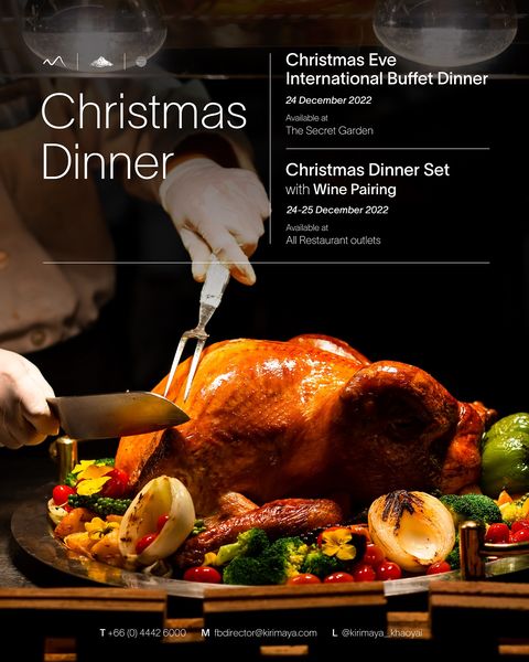 Kirimaya Khao Yai 1 person food and Christmas Eve International Buffet Dinner 24 December 2022 Availableat Secret Christmas Dinner Christmas Dinner Set W th Wine Pairing 24 25 December 2022 All 0 4426000 M ector maya com L kirimaya khaoyai Kirimaya Khao Yai 1 person food and Christmas Eve International Buffet Dinner 24 December 2022 Availableat Secret Christmas Dinner Christmas Dinner Set W th Wine Pairing 24 25 December 2022 All 0 4426000 M ector maya com L kirimaya khaoyai