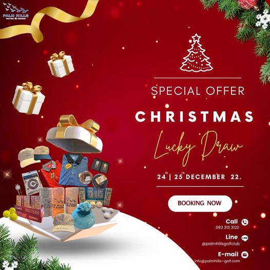 Palm Hills Golf Club amp Residence 1 PALM HILLS SPECIAL OFFER CHRISTMAS Luepy Draw 24 5 DECEMBER 22 HILLI BOOKING NOW Call 093313 3122 Line palmhillsgolfclub palmhil E mail golf com Palm Hills Golf Club amp Residence 1 PALM HILLS SPECIAL OFFER CHRISTMAS Luepy Draw 24 5 DECEMBER 22 HILLI BOOKING NOW Call 093313 3122 Line palmhillsgolfclub palmhil E mail golf com