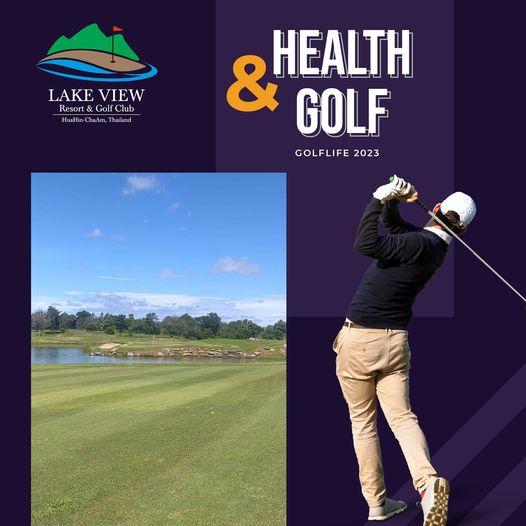 Lake View Resort amp Golf Club 1 person golfing outdoors and text