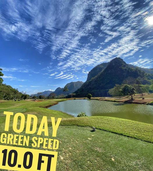 Khao Yai Country Club 1 person mountain cloud nature and TODAY GREEN SPEED Yu 10 0FT