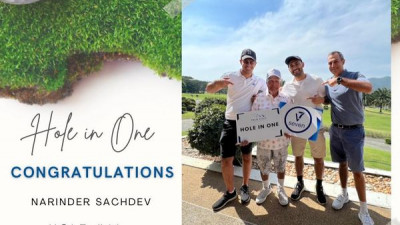   ! to .  on his Hole-in-One on our Par 3 , Hole 11 , 160 Yards.
