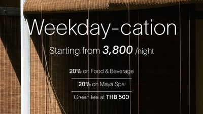 ดีลสุดพิเศษจากเครือ คีรีมายา “Weekday-Cation” สำหรับลูกค้าที่เข้าพักช่วงวันธรรมดา