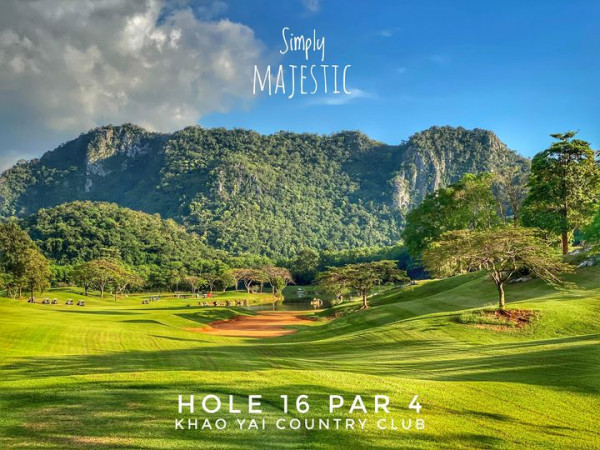 Khao Yai Country Club grass golf course nature and text
