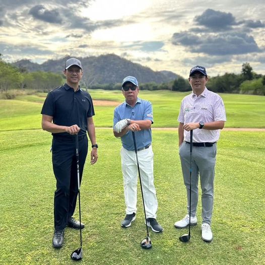 Khao Yai Country Club 3 people nature grass and golf course