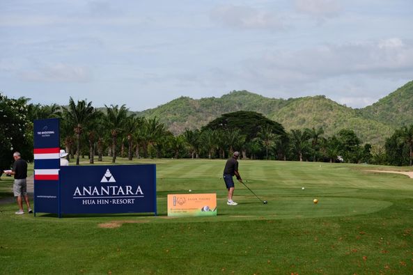 Palm Hills Golf Club amp Residence 2 people people golfing golf course and text