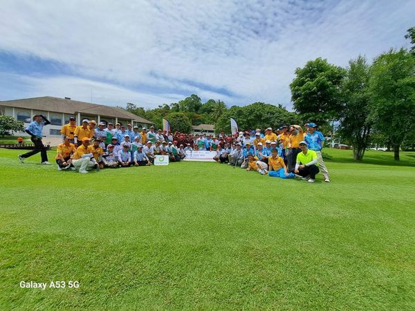 Bangpra Golf Club and Resort 3 people people golfing golf cart grass golf course and Galaxy A53 5G