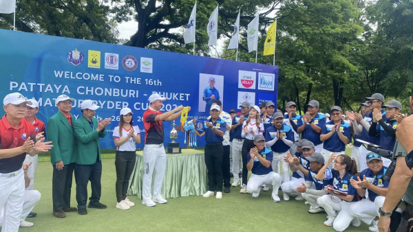 Bangpra Golf Club and Resort nbsp 6 people people golfing and WELCOME To THE 16th PATTAYA CHONBURI BHUKET MAT YDER CU202 202 20 CU 20 AAS พัสมมา MOVE BLUE 26