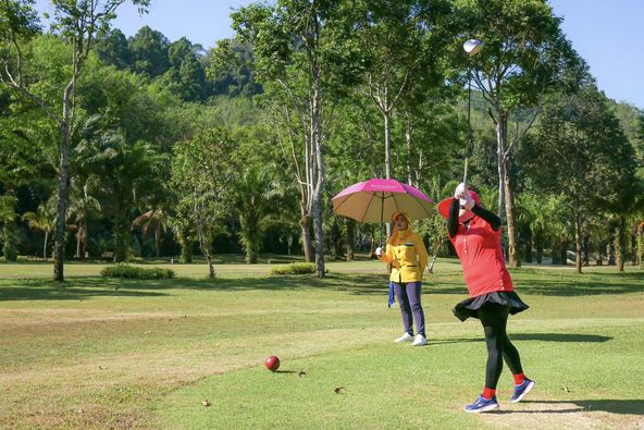 Katathong Golf Resort amp Spa 2 people people standing grass and tree