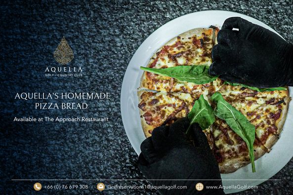 Aquella Golf amp Country Club pizza and text