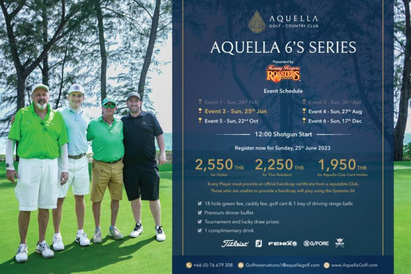 Aquella Golf amp Country Club 4 people people golfing golf course and text