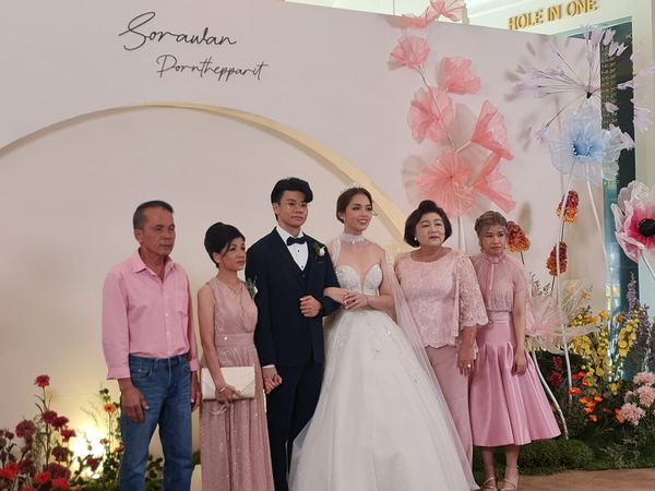 Katathong Golf Resort amp Spa 5 people wedding dais and text